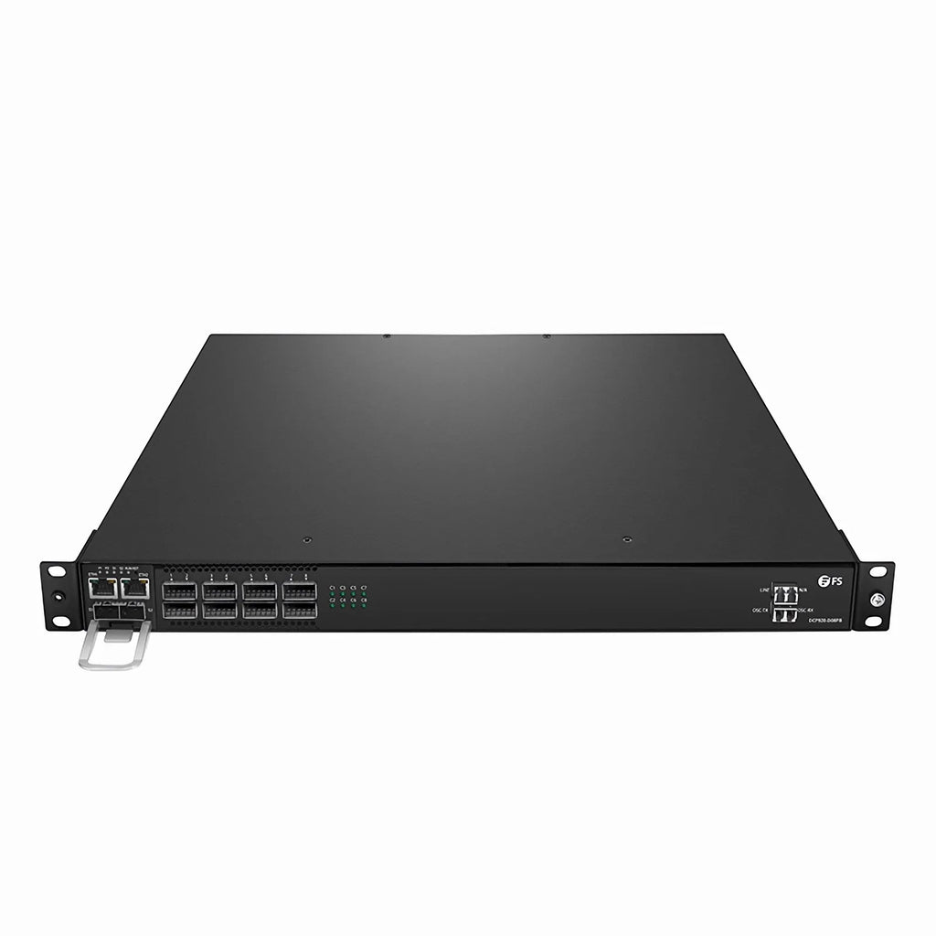 DCP920-D08PB, 8 Channel 100G DWDM PAM4 Active Multiplexer, C21-C36, 8 x 100G QSFP28, Single Fiber, Side-B, with Built-in 100G PAM4 Module, 1U Rack Mount, 0-80km, Support AmpCon-T/Web Network Management