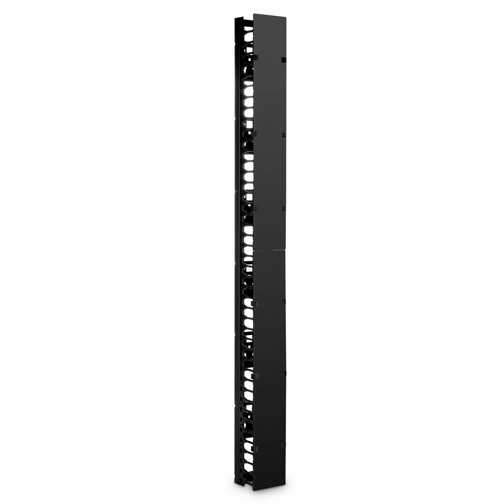 Vertical Single Sided Steel Cable Manager, 45RU, Bend Radius Finger, 5.5 in. Wide
