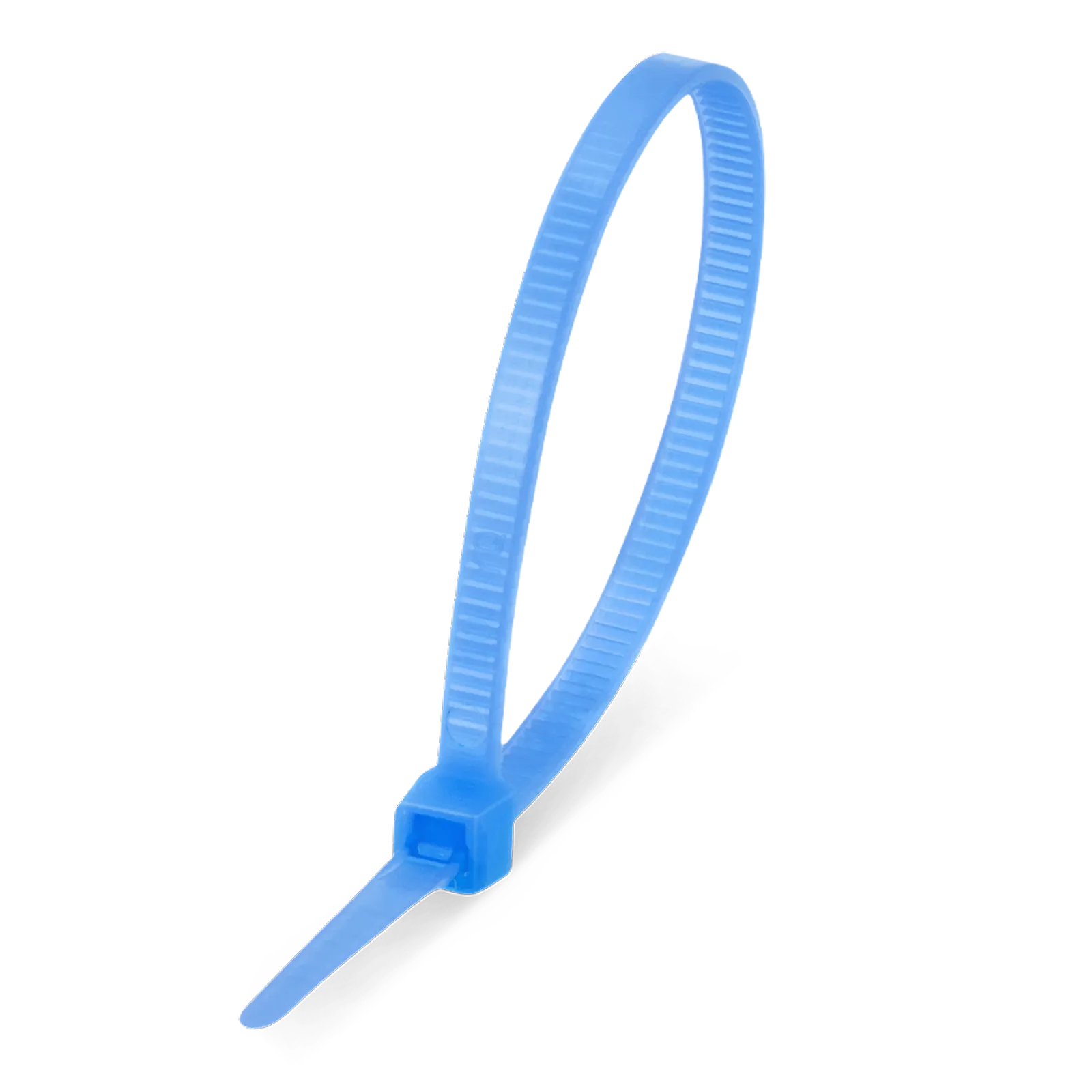 100Pcs/Pack 6in.L x 0.15in.W Self-Locking Nylon Cable Ties, Blue
