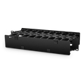 Horizontal Dual Sided Steel Manager, 2RU, Finger Duct with Cover, 9.1 in. Depth