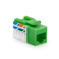 Cat6 RJ45 (8P8C) Unshielded Punch Down Keystone Jack Module, Green, 12Pcs/Pack