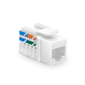 Cat6 RJ45 (8P8C) Unshielded Punch Down Keystone Jack Module, White, 12Pcs/Pack