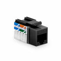 Cat6 RJ45 (8P8C) Unshielded Punch Down Keystone Jack Module, Black, 12Pcs/Pack
