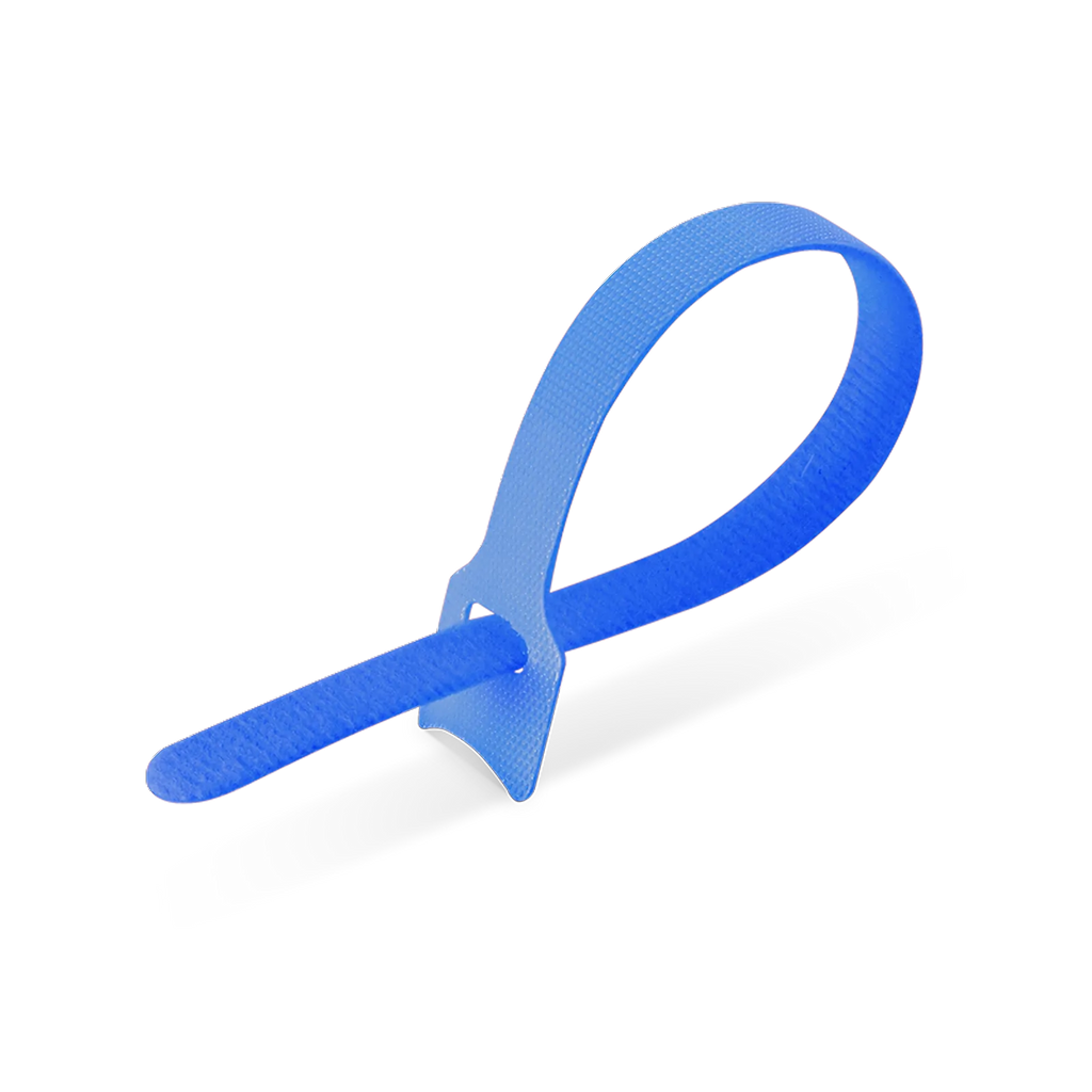 100Pcs/Pack 8in.L x 0.5in.W T-type Reusable Cable Ties, Blue