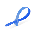 100Pcs/Pack 8in.L x 0.5in.W T-type Reusable Cable Ties, Blue