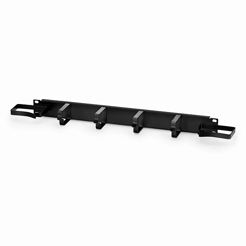 Horizontal Single Sided Manager, 1RU, D-Rings & Side Rings, 3.46 in. Depth
