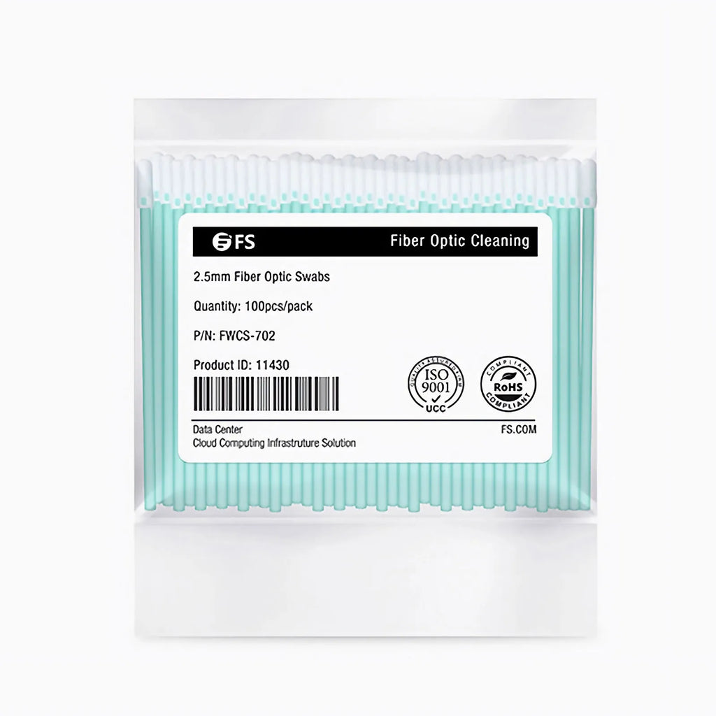 2.5mm Fiber Optic Lint-free Foam Clean Swabs (100pcs/Pack)