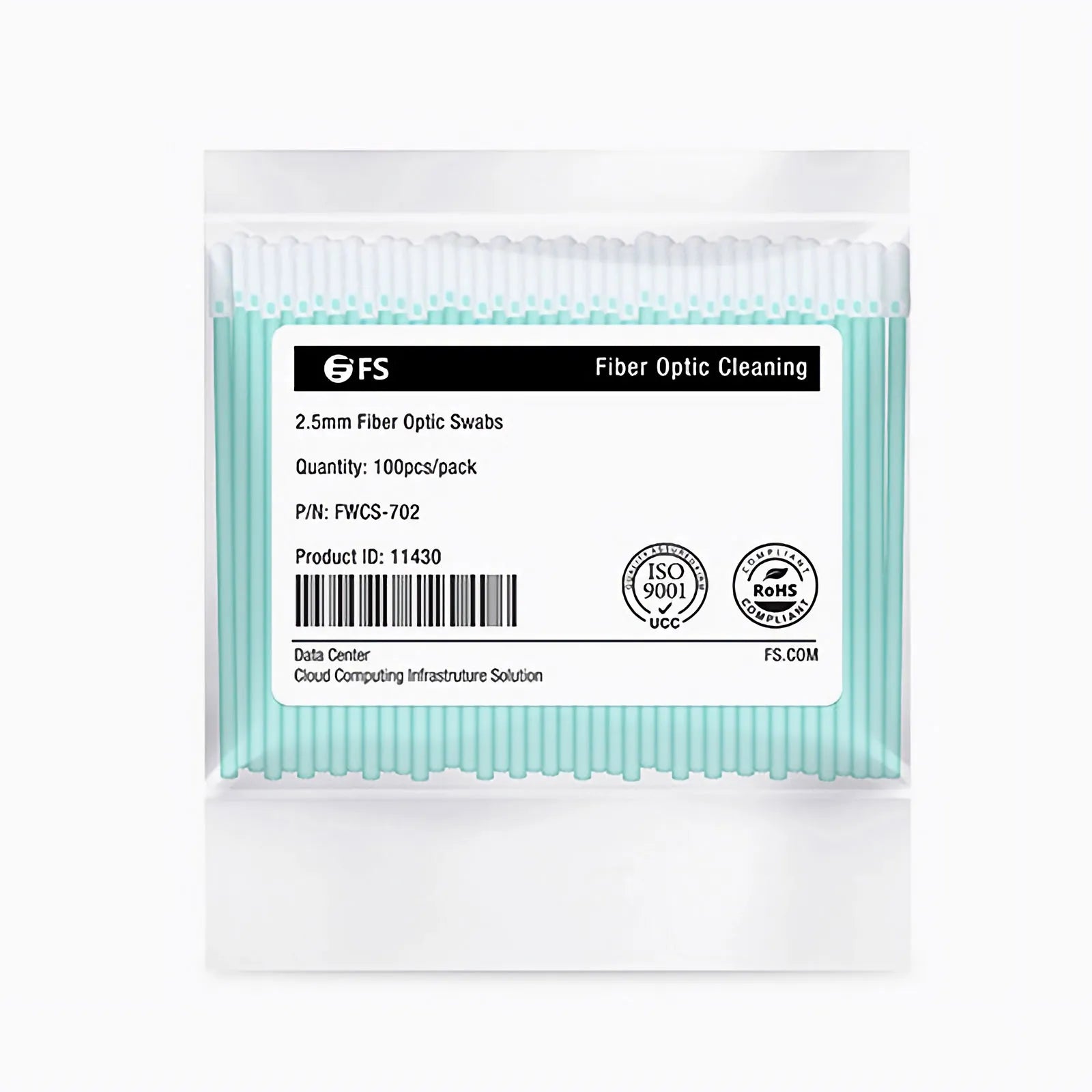 2.5mm Fiber Optic Lint-free Foam Clean Swabs (100pcs/Pack)