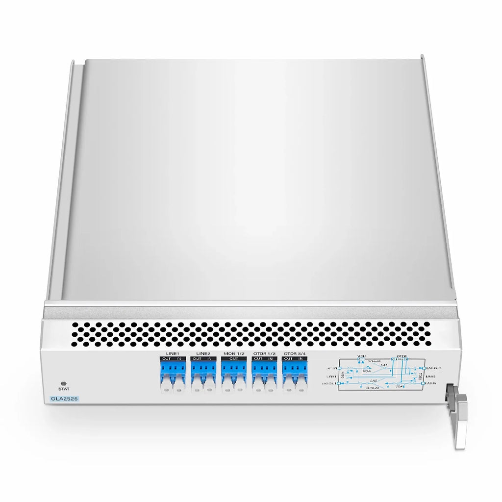 D7000 OLA2525, DWDM EDFA In-line Amplifier with Dual LA 15-25dB Gain, 21.5dBm Output for D7000 Series Managed Chassis, with Built in OSC, VOA