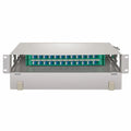 2U Rack Mount Fiber Optic Distribution Panel, 48 Fibers OS2 Single Mode, 24 x LC UPC Duplex (Blue) Adapter