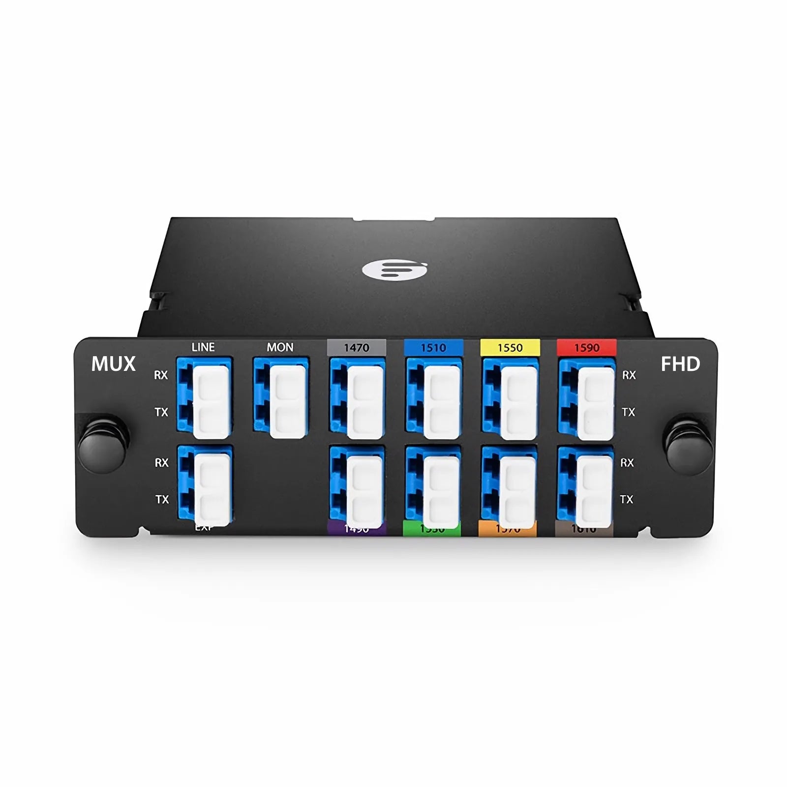 8 Channels CWDM Mux Demux, 1470-1610nm, with Monitor and Expansion Port, 2.0dB Typical IL, LC/UPC, Dual Fiber, High Density, FHDâ„¢ Plug-in Module