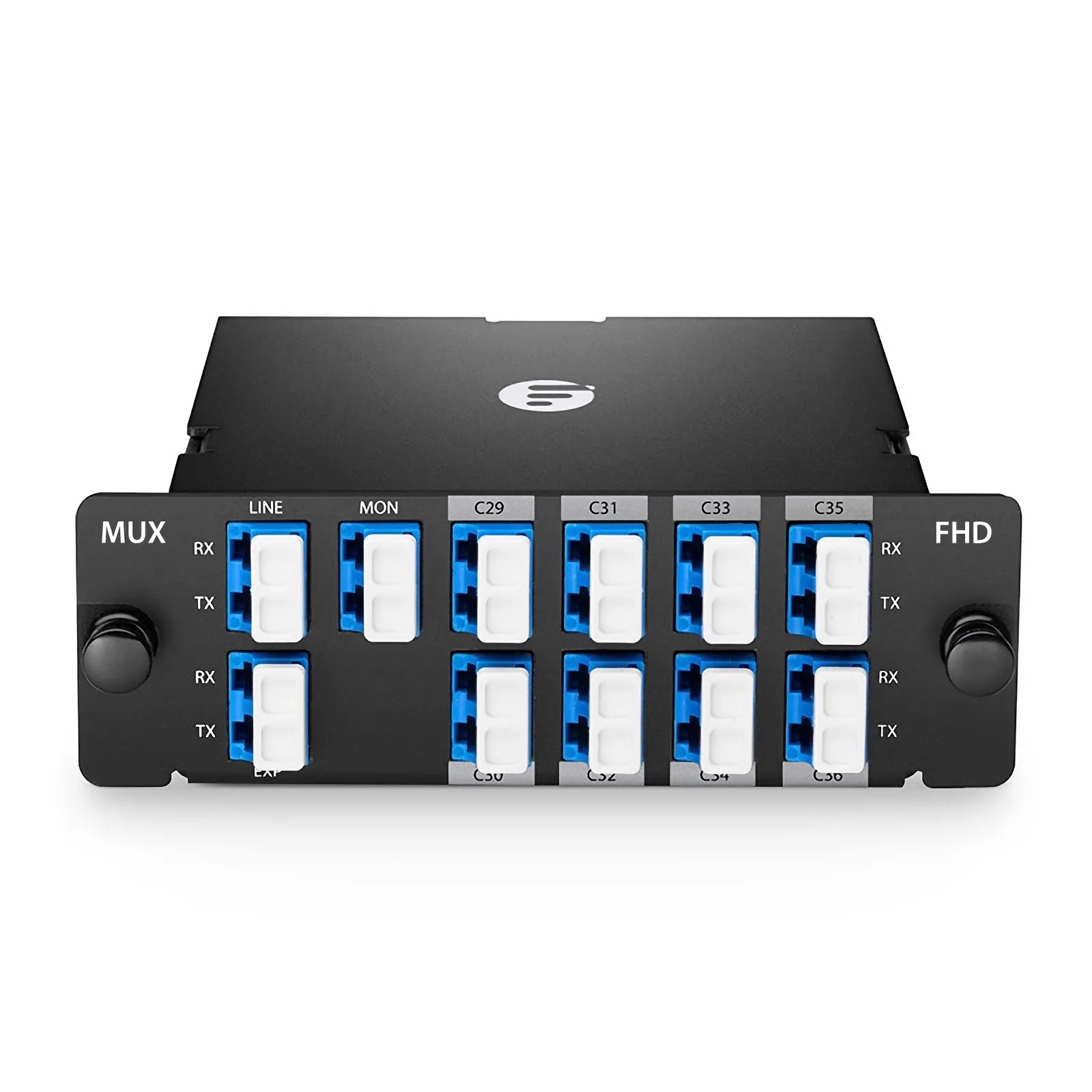 8 Channels DWDM Mux Demux, 100GHz C29-C36, with Monitor and Expansion Port, 2.4dB Typical IL, LC/UPC, Dual Fiber, High Density, FHDâ„¢ Plug-in Module