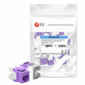 Cat6 RJ45 (8P8C) Unshielded Punch Down Keystone Jack Module, Purple (10 pcs/Pack)