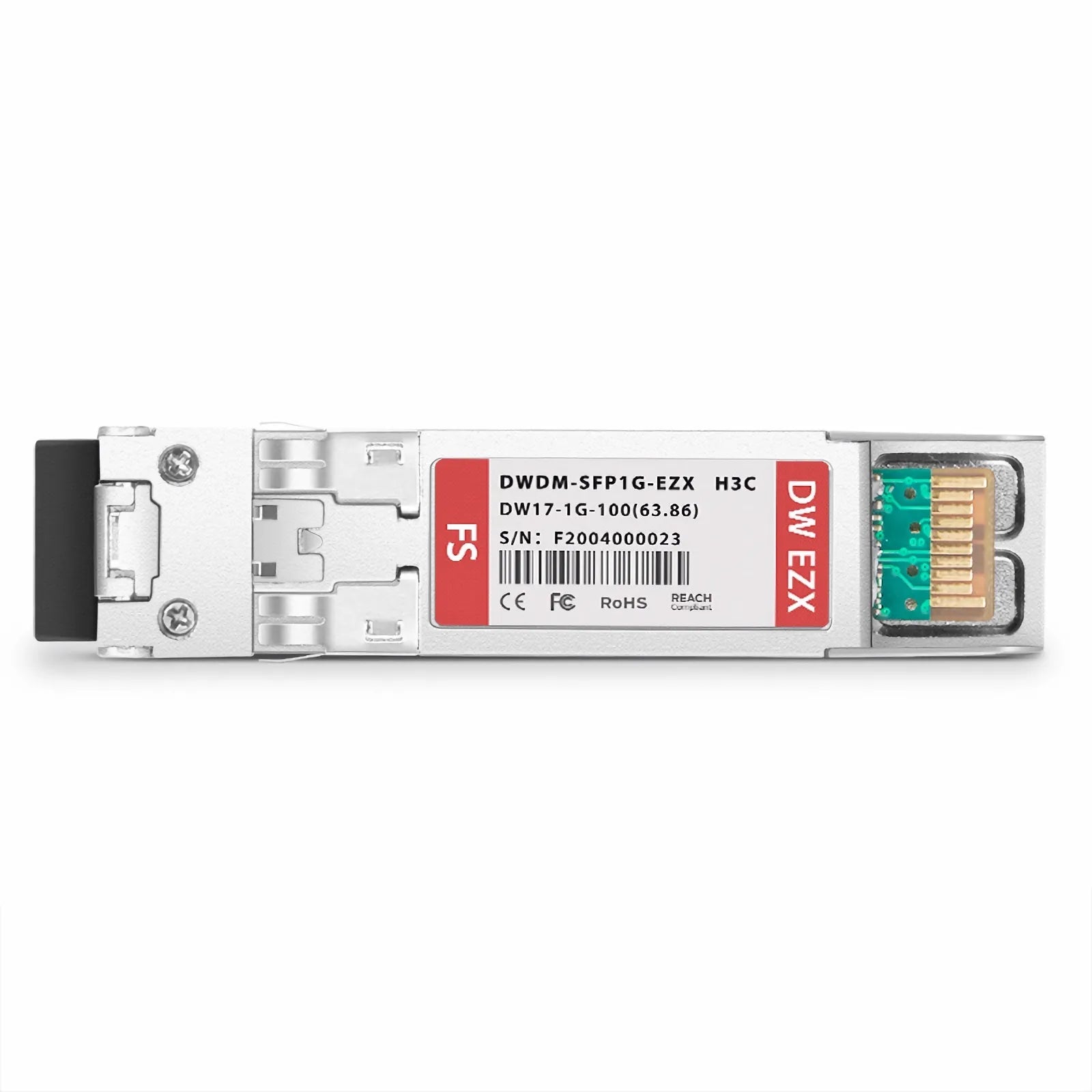 H3C C17 DWDM-SFP1G-63.86-100 Compatible SFP 1000BASE-DWDM 1563.86nm 100GHz 100km DOM Duplex LC/UPC SMF Optical Transceiver Module for Transmission