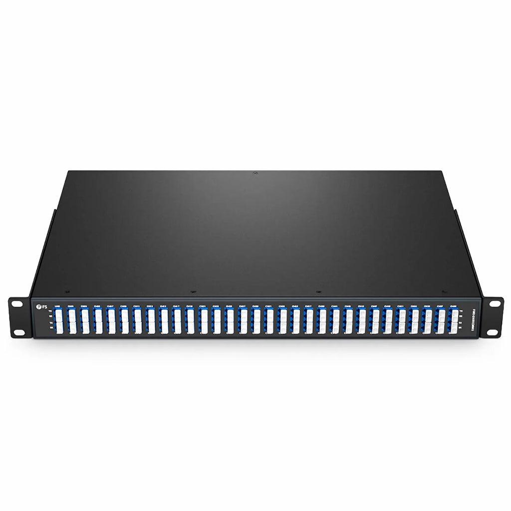 60 Channels Even DWDM Mux Demux, Super C-band 100GHz 190.7-196.6THz , with Monitor Port, 6.0dB Typical IL, LC/UPC, Dual Fiber, FMU 1U Rack Mount