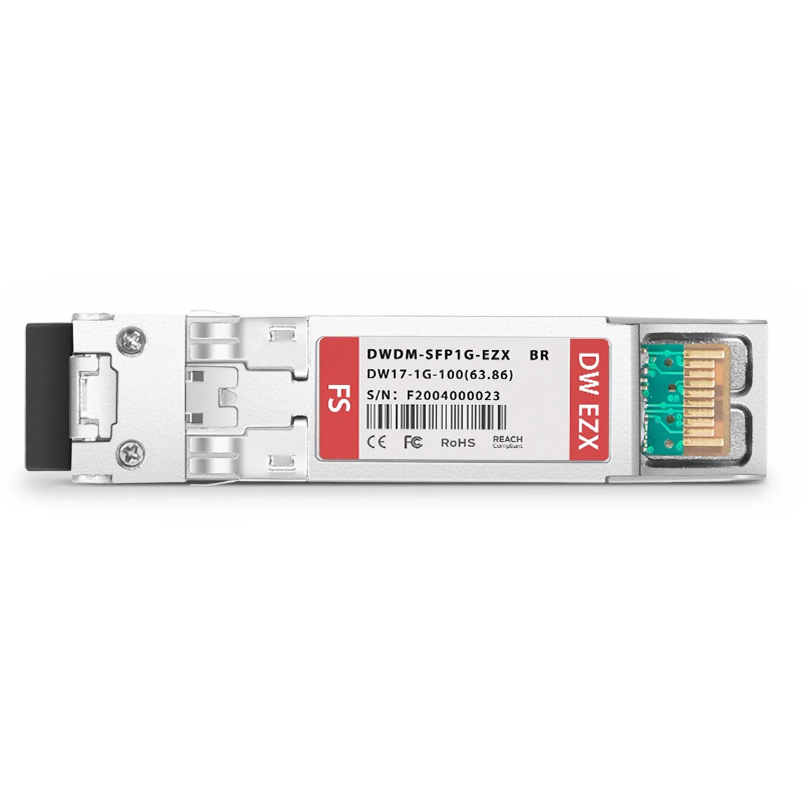 Brocade C17 1G-SFP-ZRD-1563.86-100 Compatible SFP 1000BASE-DWDM 1563.86nm 100GHz 100km DOM Duplex LC/UPC SMF Optical Transceiver Module for Transmission