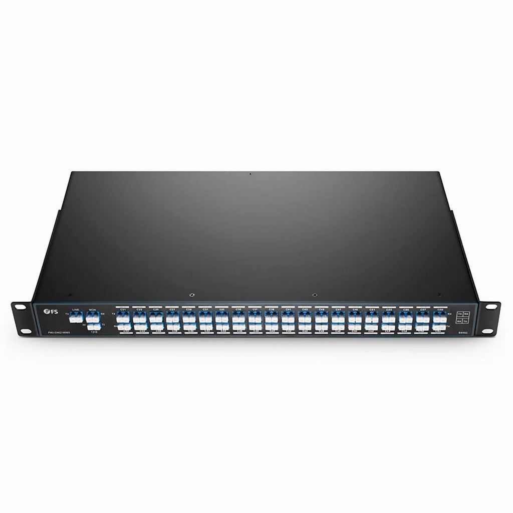 40 Channels DWDM Mux Demux, 100GHz C21-C60, with Monitor and 1310nm Port, 4.5dB Typical IL, LC/UPC, Dual Fiber, FMU 1U Rack Mount