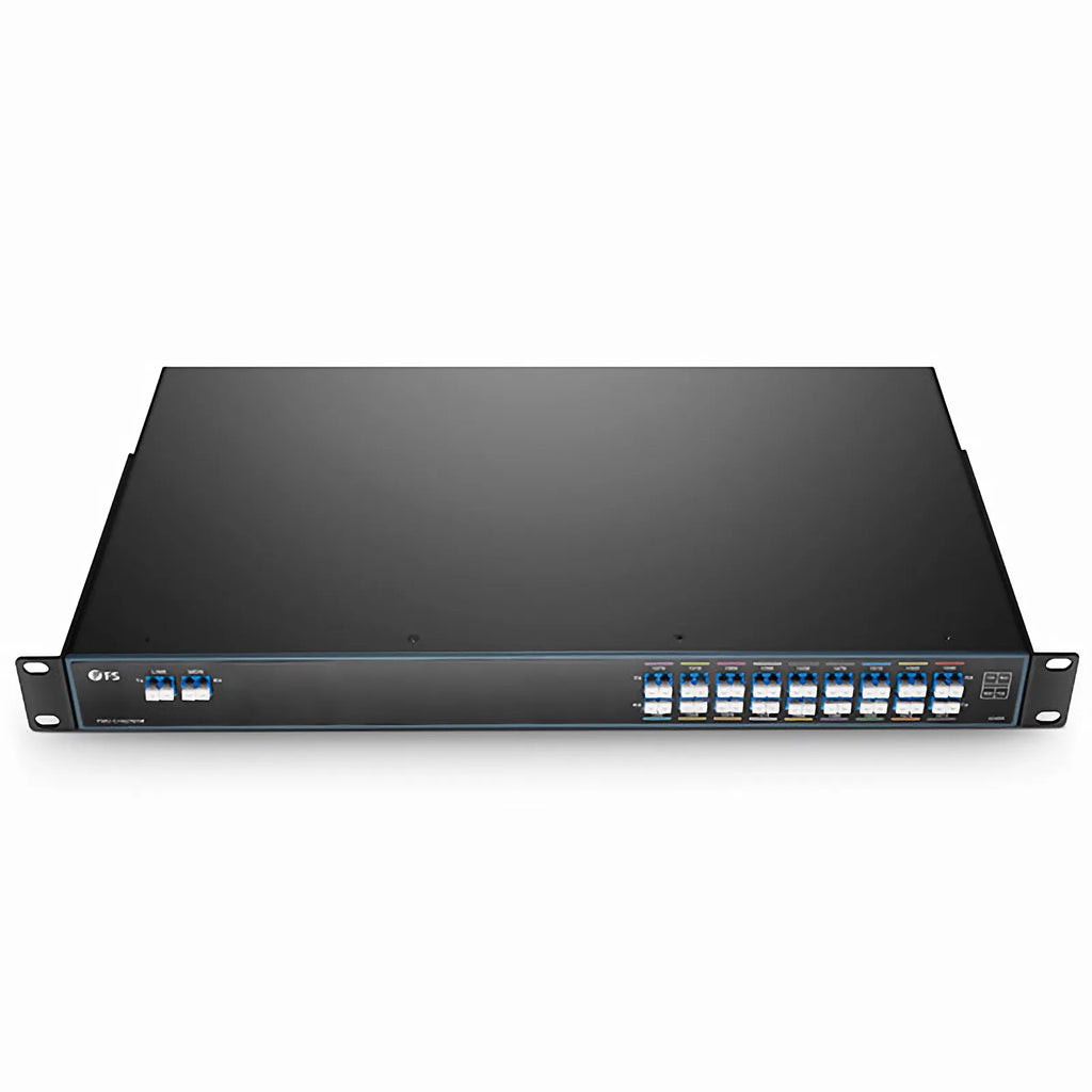 18 Channels CWDM Mux Demux, 1270-1610nm, with Monitor Port, 2.2dB Typical IL, LC/UPC, Dual Fiber, FMU 1U Rack Mount