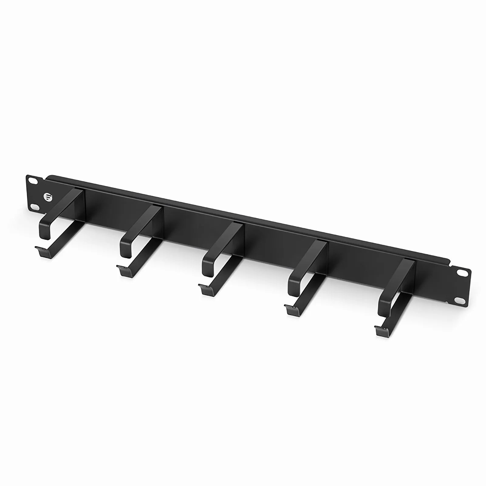Horizontal Single Sided Manager, 1RU, 5 D-Rings, 3.46 in. Depth