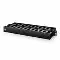 Horizontal Dual Sided Manager, 1RU, Finger Duct with Cover, 6.85 in. Depth