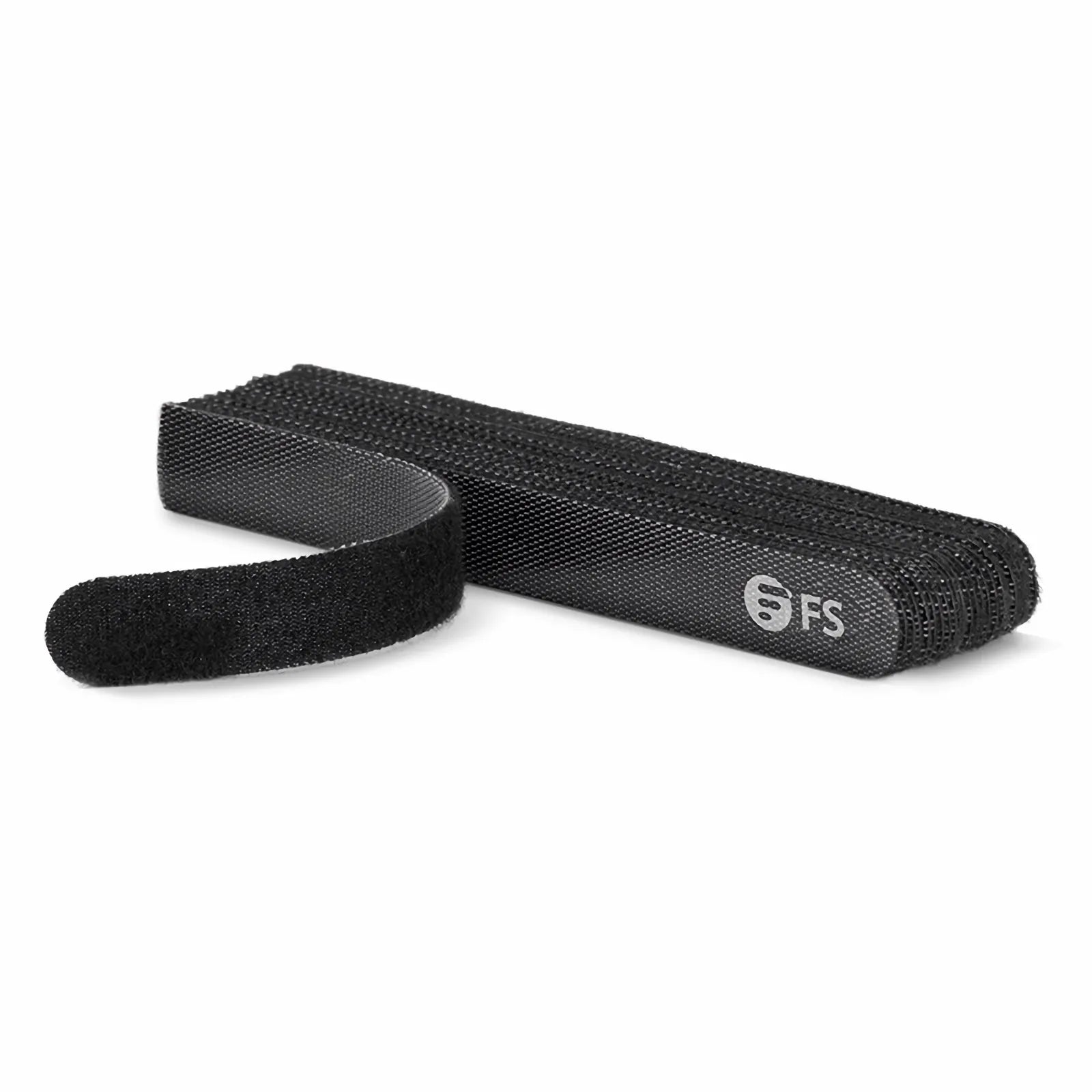25pcs/Bag 5.12in.L x 0.59in.W Hook and Loop Cable Ties, Pre-Cut Design, Self-bundling, Black