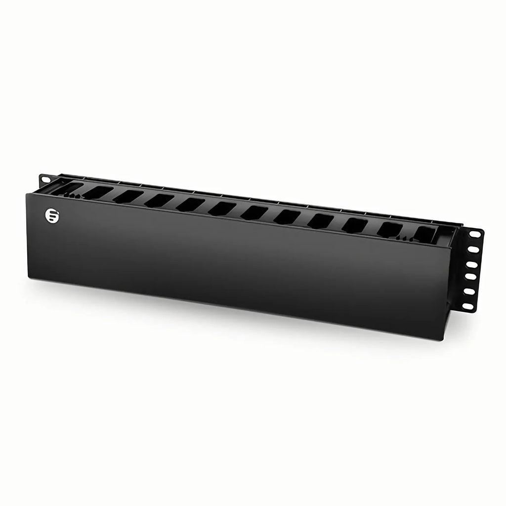Horizontal Single Sided Manager, 2RU, Finger Duct with Cover, 3.43 in. Depth