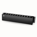 Horizontal Single Sided Manager, 2RU, Finger Duct with Cover, 3.43 in. Depth