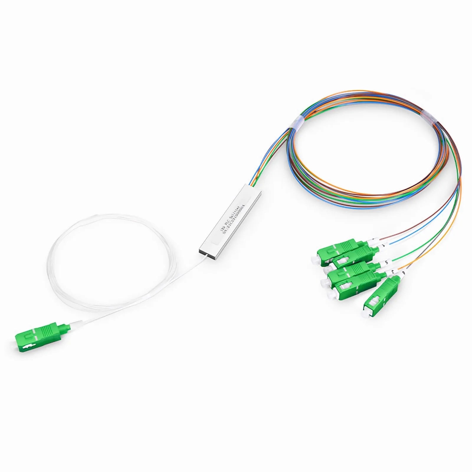 1 x 5 Asymmetrical PLC Fiber Splitter, Mini Module, 50/50, 900Î¼m, SC/APC, Singlemode
