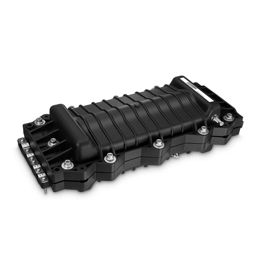 144 Fibers 4In-4Out In-Line Fiber Optic Splice Closure, Mechanical Seal, with 1 Pre-installed Fusion Splice Tray