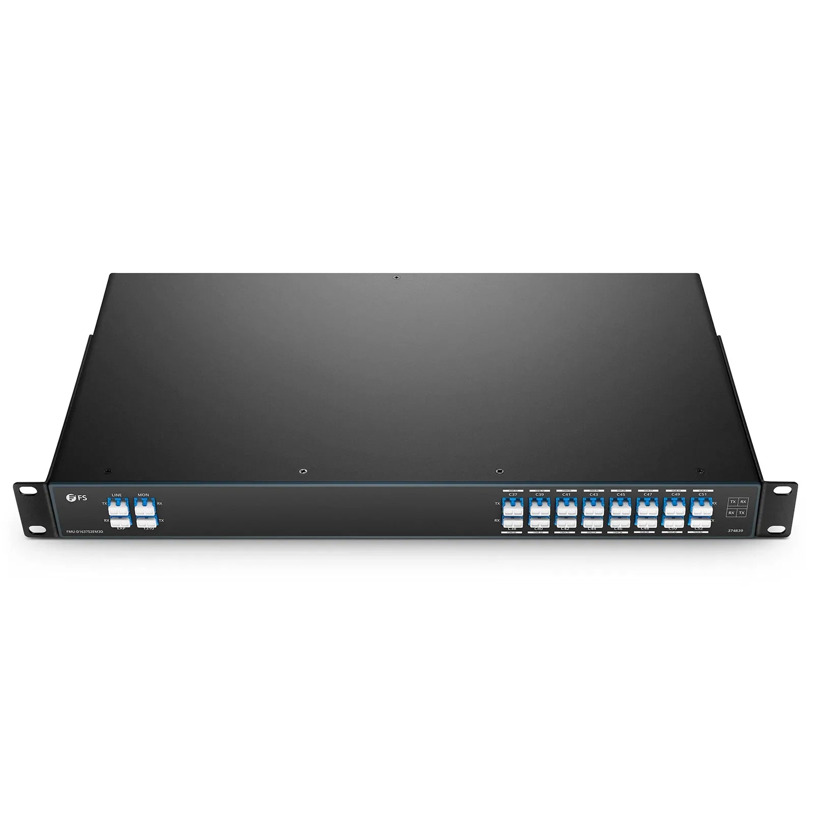 16 Channels DWDM Mux Demux, 100GHz C37-C52, with Monitor, Expansion and 1310nm Port, 4.6dB IL, LC/UPC, Dual Fiber, FMU 1U Rack Mount