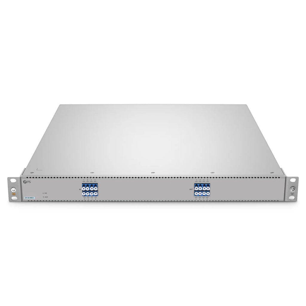 D5130-W08-S Single-mode Low Loss All-Optical Circuit Switch with Built-in OPD, 8 x 8 Ports, Redundant AC PSUs, Support AmpCon-T/WebGUI Network Management