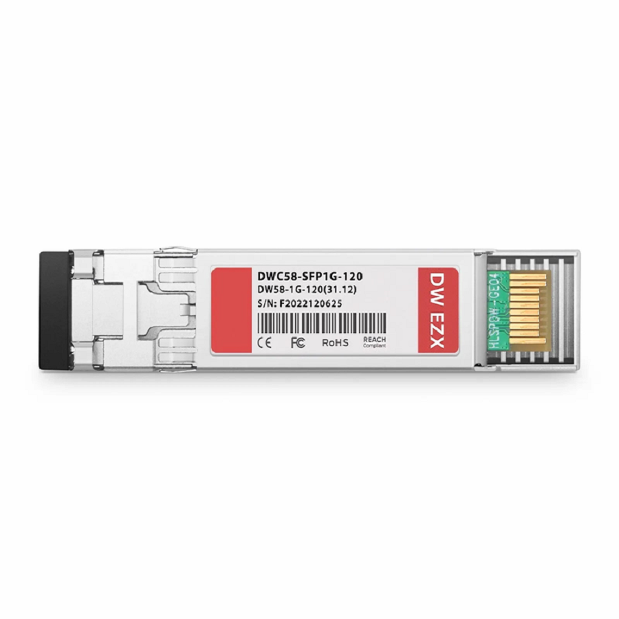 Cisco C58 DWDM-SFP-3112 Compatible SFP 1000BASE-DWDM 1531.12nm 100GHz 120km DOM Duplex LC/UPC SMF Optical Transceiver Module for Transmission