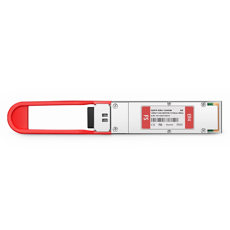 Generic Compatible 100GBASE-ER4 and 112G OTU4 QSFP28 Dual Rate 4 x 25G NRZ 1310nm 40km DOM Duplex LC/UPC SMF Optical Transceiver Module