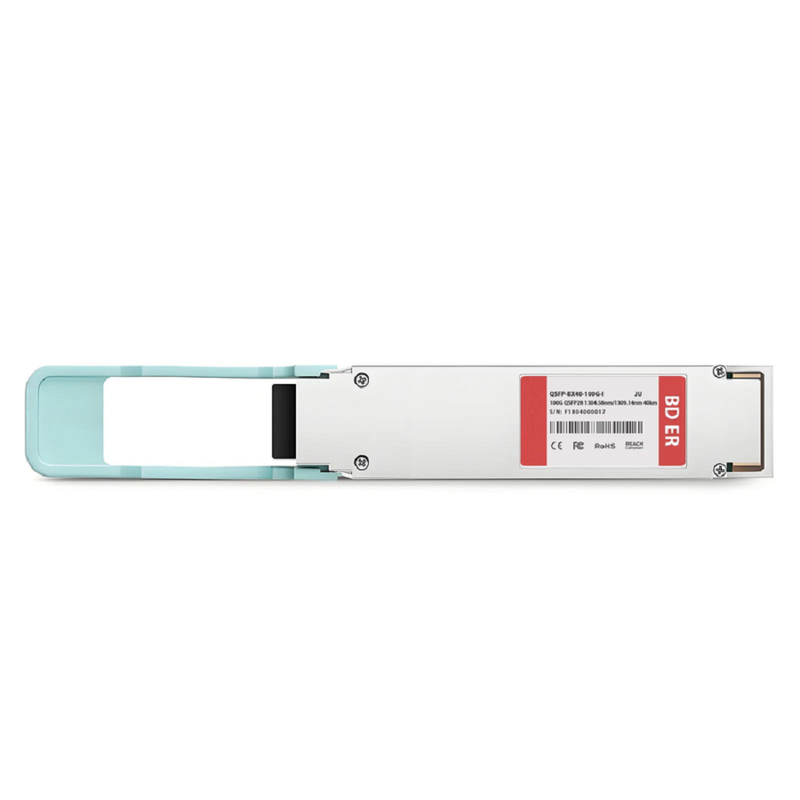Juniper Networks Compatible 100GBASE-BX40-U QSFP28 BiDi 4 x 25G NRZ 1304.58nm-TX/1309.14nm-RX 40km DOM Simplex LC/APC SMF Optical Transceiver Module (Industrial)