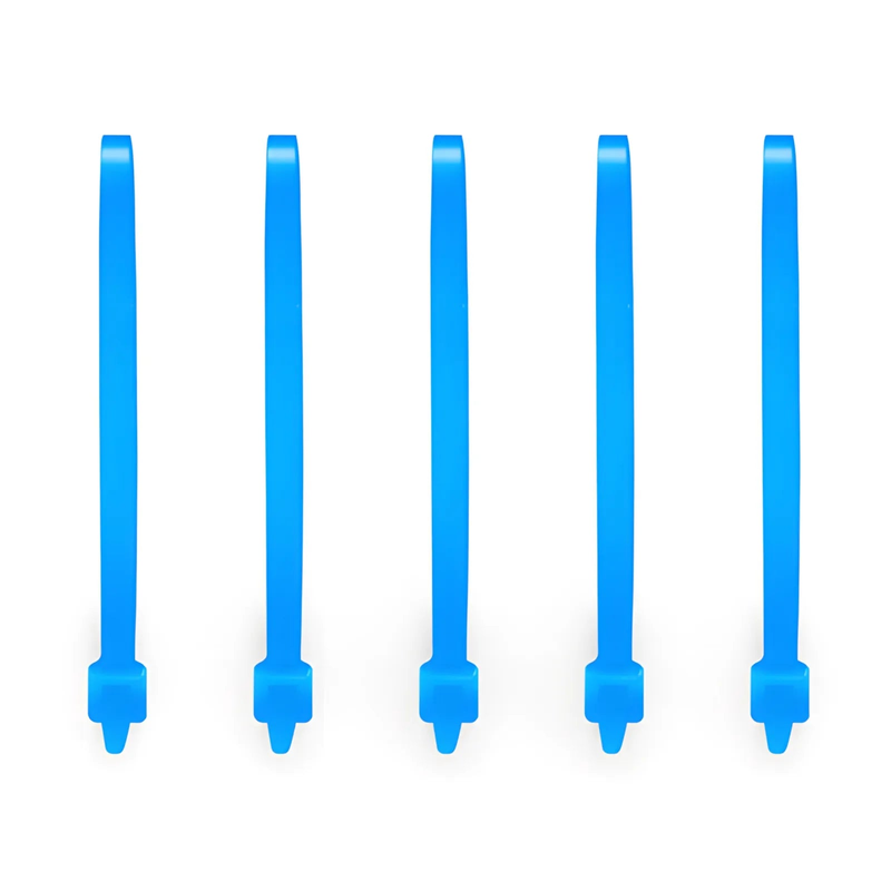 100-Pack 4in.L x 0.1in.W Self-Locking Nylon Cable Ties, Blue