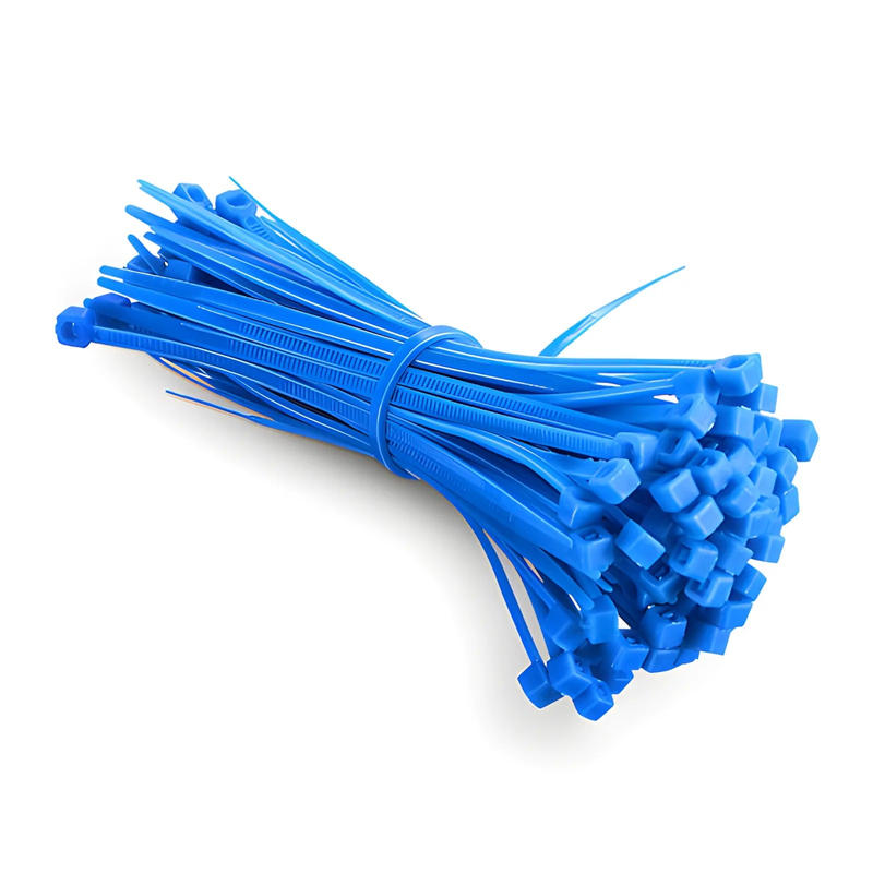 100-Pack 4in.L x 0.1in.W Self-Locking Nylon Cable Ties, Blue