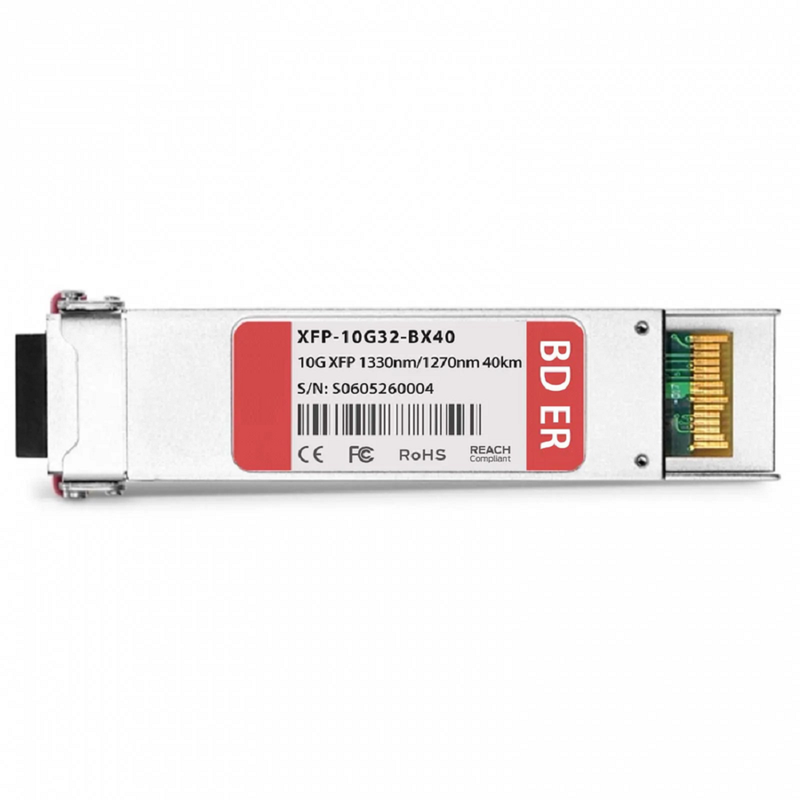 Cisco XFP-10GZR-OC192LR Compatible 10GBASE-ZR/ZW and OC-192/STM-64 LR-2 XFP 1550nm 80km DOM Duplex LC SMF Optical Transceiver Module