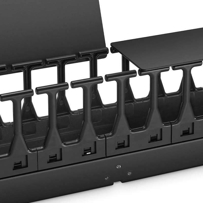 Vertical Single Sided Cable Manager, 42RU, Bend Radius Finger, 3.5 in. Wide