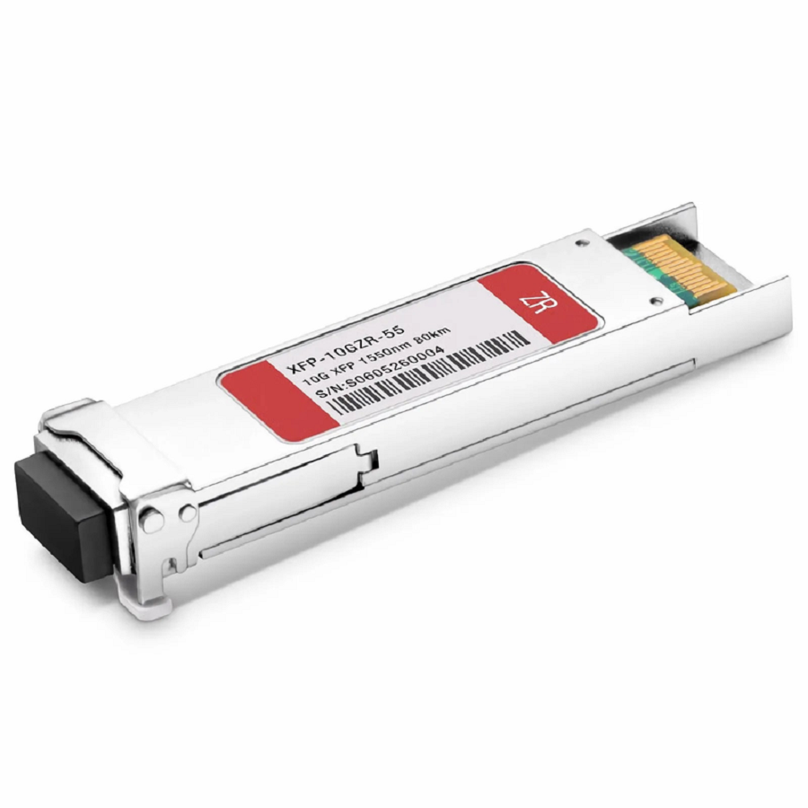 Cisco XFP-10GZR-OC192LR Compatible 10GBASE-ZR/ZW and OC-192/STM-64 LR-2 XFP 1550nm 80km DOM Duplex LC SMF Optical Transceiver Module