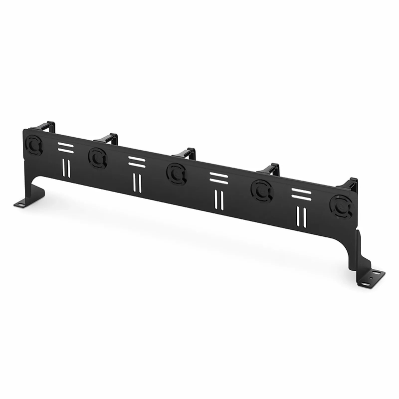 Horizontal Single Sided Cable Manager for 19 in. Rack or Cabinet, 0RU, 5 Snap-in D-Rings, 4.29 in. Depth
