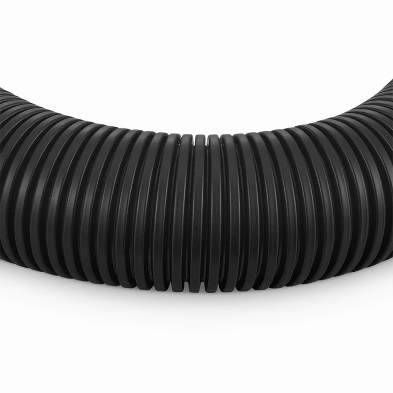 10m (33ft) Black Flame Retardant Polypropylene Convoluted Tubing, 36mm Inside Diameter