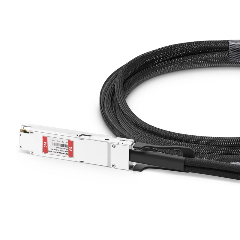 5m (16ft) NVIDIA/Mellanox Compatible 800G OSFP 8 x 100G PAM4 Finned Top to 2 x 400G OSFP 4 x 100G PAM4 Flat Top Ethernet Active Electrical Copper Breakout Cable