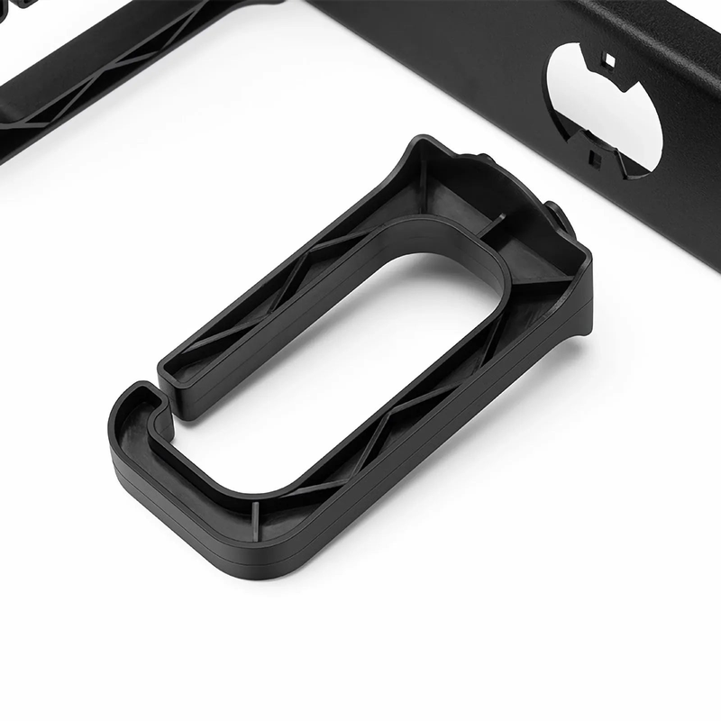 Horizontal Single Sided Manager, 1RU, 5 Snap-in D-Rings, 3.37 in. Depth