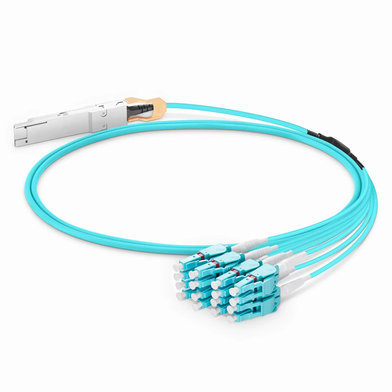 1m (3ft) Arista Networks Compatible 200G QSFP-DD 8 x 25G NRZ to 8 x 25G LC Duplex Active Optical Breakout Cable