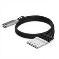 4m (13ft) NVIDIA/Mellanox MCA7J75-N004 Compatible 800G Twin-port OSFP 8 x 100G PAM4 Finned Top to 4 x 200G QSFP112 2 x 100G PAM4 Ethernet Active Direct Attach Copper Breakout Cable