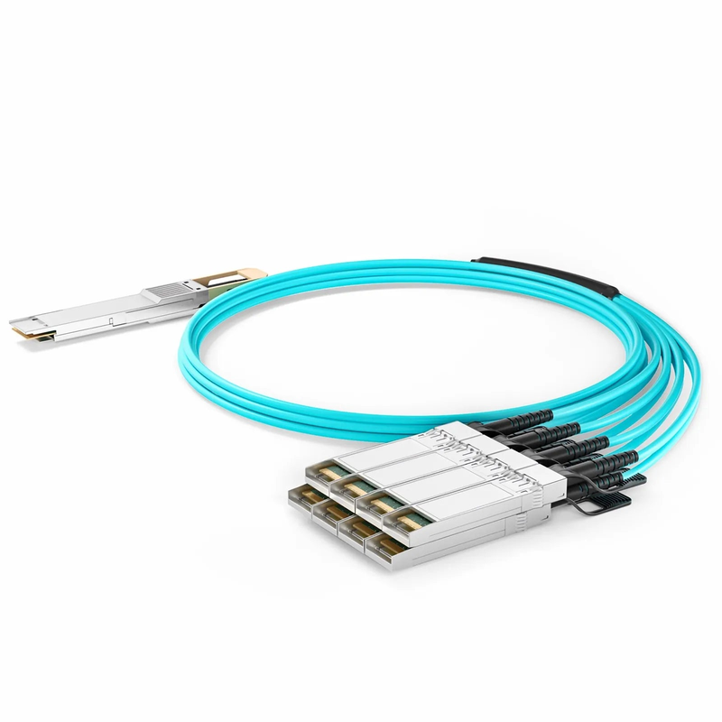 30m (98ft) Generic Compatible 400G QSFP-DD 8 x 50G PAM4 to 8 x 50G SFP56 25G NRZ Active Optical Breakout Cable