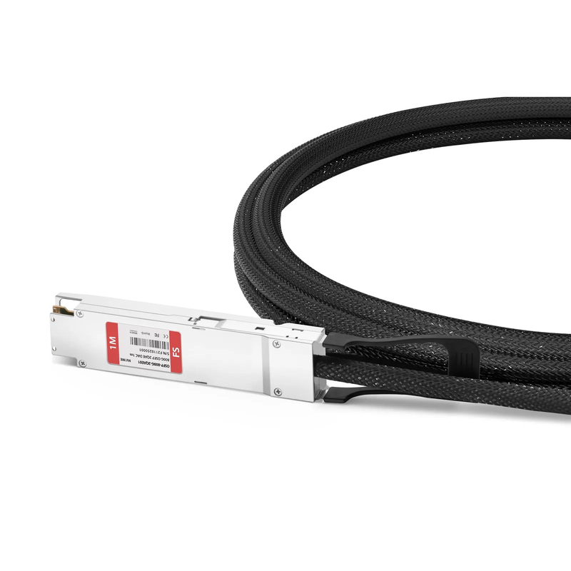 1m (3ft) NVIDIA/Mellanox Compatible 800G Twin-port OSFP 8 x 100G PAM4 Finned Top to 2 x 400G QSFP112 4 x 100G PAM4 Ethernet Active Electrical Breakout Cable