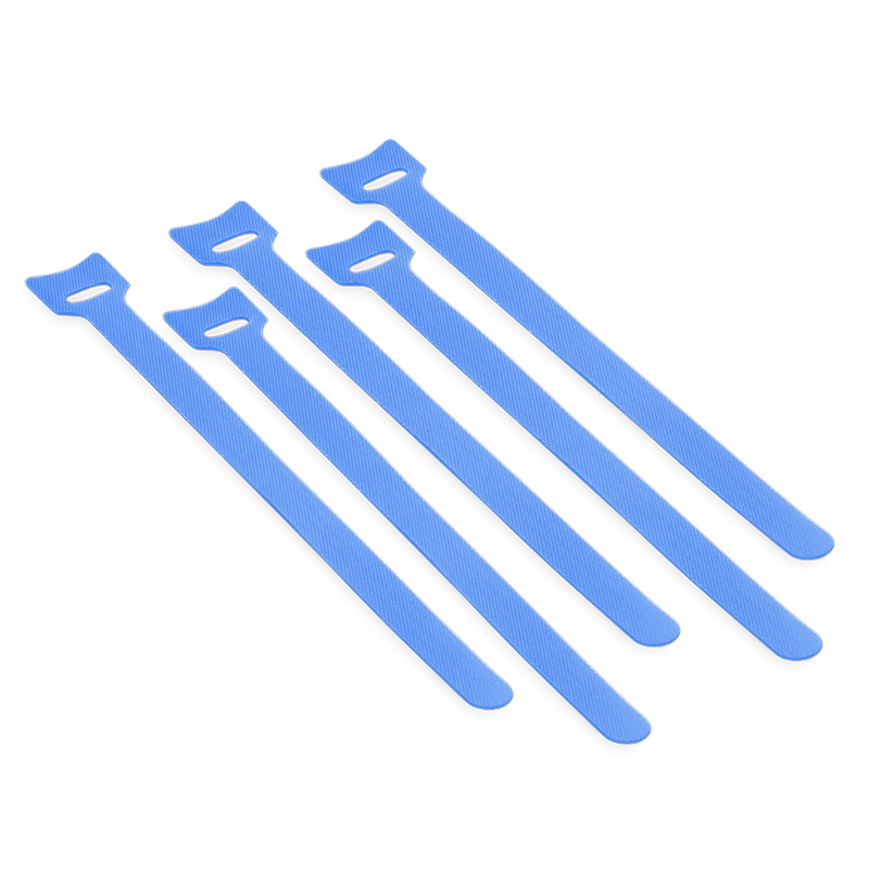 100Pcs/Pack 8in.L x 0.5in.W T-type Reusable Cable Ties, Blue
