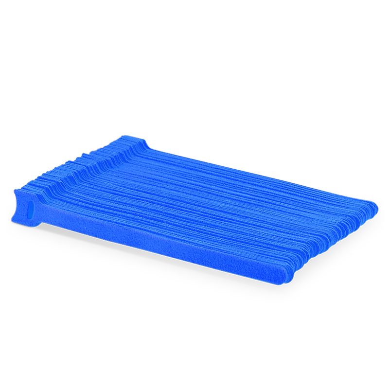 100Pcs/Pack 8in.L x 0.5in.W T-type Reusable Cable Ties, Blue
