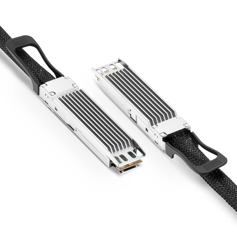 1m (3ft) Arista Networks Compatible 800G Twin-port OSFP 8 x 100G PAM4 Finned Top Active Direct Attach Copper Twinax Cable